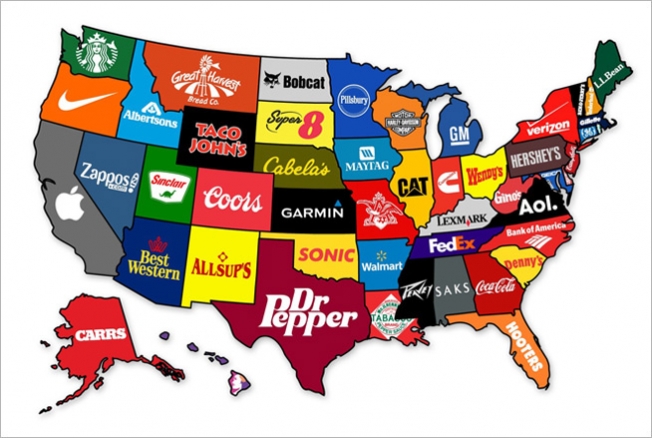 The Corporate States of America: A Map That Shows Each State's Most Famous Brand